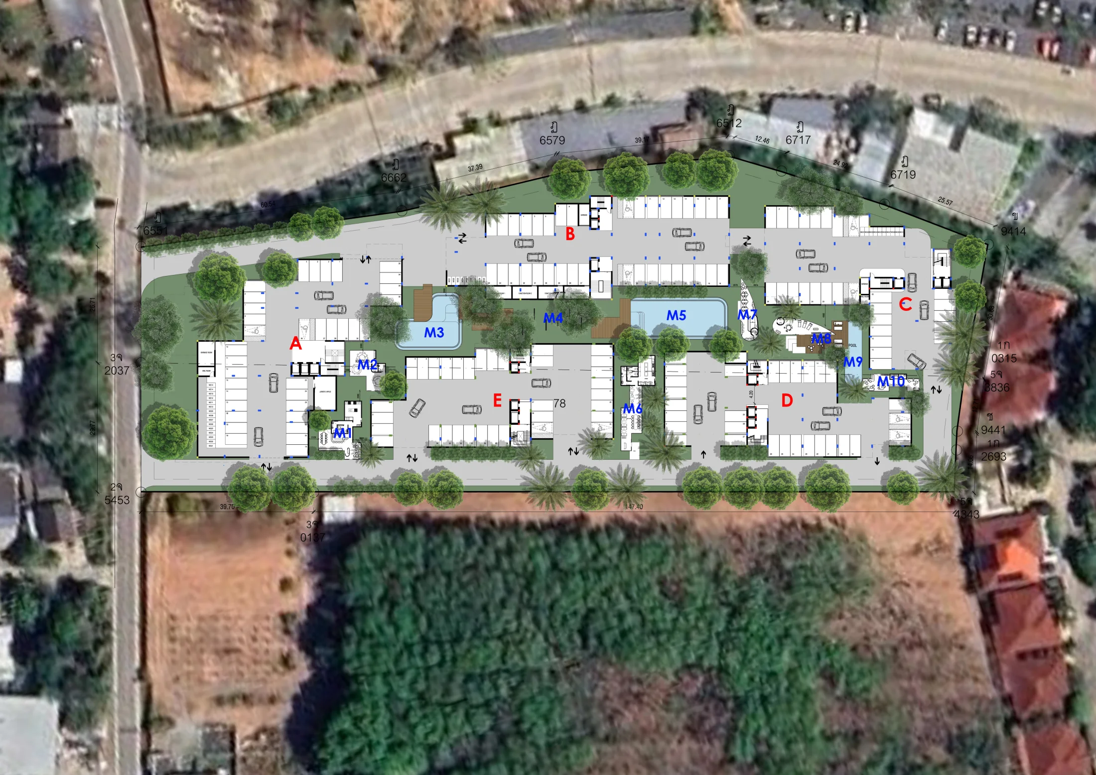Masterplan of The Liberty in the Cherng Talay area, Phuket